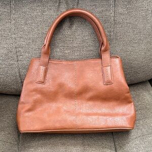Elegant Tan Faux Leather Handbag